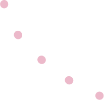 画像同士をつなぐピンクのドットラインの装飾