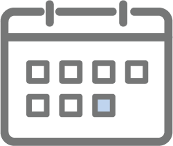 日程やスケジュールを表すカレンダーのアイコン
