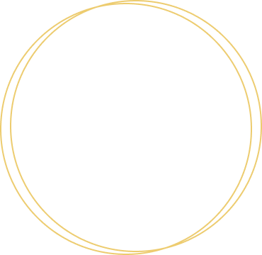金色の二重線で描かれた円形の装飾