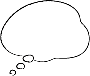 思考を表す白い吹き出しイラスト