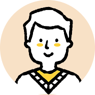 優しい表情の男性のプロフィール用イラスト