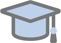 学びや教育を象徴する角帽のイラスト