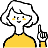 人差し指を立てる女性イラスト